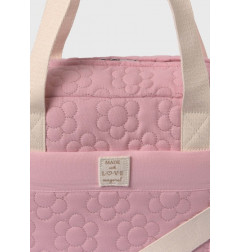 Bolso maternidad acolchado con accesorios bebé Rosado-Mayoral