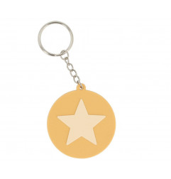 Llavero Silicona Personalizable Star Mustard-Tutete