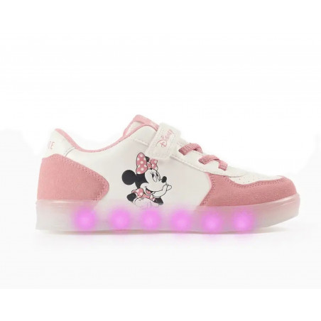 Zapatillas con Luces para Niña 'Minnie', Rosa/Blanco-Zippy