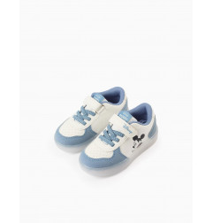 Zapatillas Con Luces Para Bebé Niño 'Mickey', Blanco/Azul-Zippy