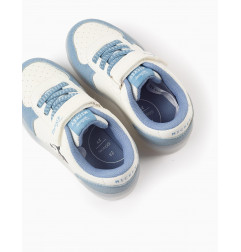 Zapatillas Con Luces Para Bebé Niño 'Mickey', Blanco/Azul-Zippy
