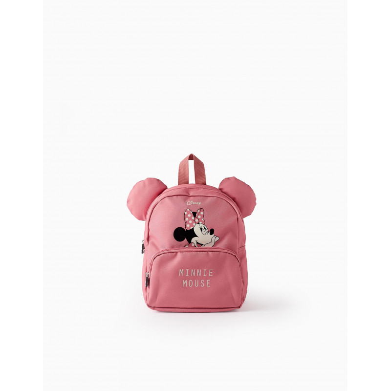 Mochila con Orejitas para Bebé y Niña 'Minnie', Rosa-Zippy