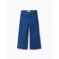 Pantalón Vaquero con Bajos Deshilachados para Niña 'Wide Leg', Azul-Zippy