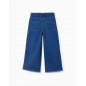 Pantalón Vaquero con Bajos Deshilachados para Niña 'Wide Leg', Azul-Zippy