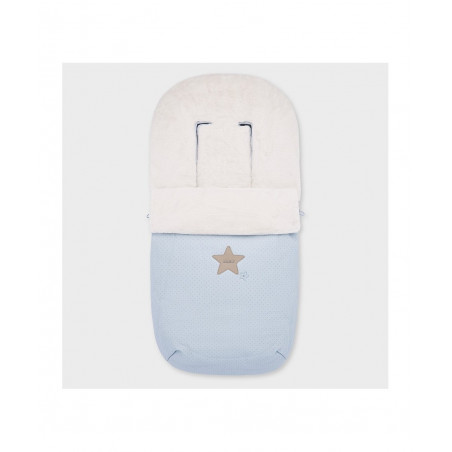 saco para silla mayoral polipiel topos celeste