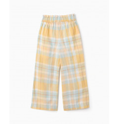 Pantálon de niña a cuadros wide leg-Zippy