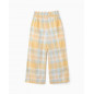 Pantálon de niña a cuadros wide leg-Zippy