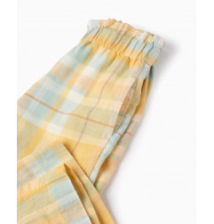 Pantálon de niña a cuadros wide leg-Zippy