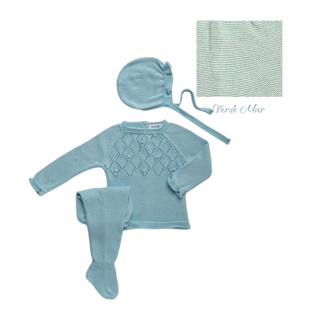 Conjunto 3.P Canesu Rombos Verde Mar-Juliana