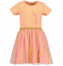Vestido Fantasía Tul Arcoiris y Unicornio Anaranjado-Blue Seven