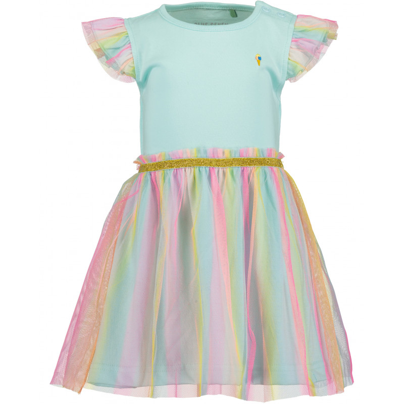 Vestido Bebé Fantasía Arcoiris Tul-Blue Seven