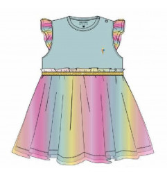 Vestido Bebé Fantasía Arcoiris Tul-Blue Seven