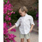Conjunto Camisa y Bermuda Chambray Verde Agua-Coco Ceremonia