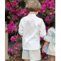Conjunto Camisa y Bermuda Chambray Verde Agua-Coco Ceremonia