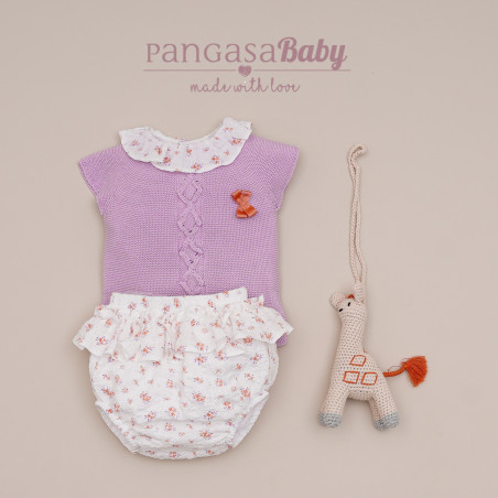 Conjunto Braguita Flores Lila-Pangasa