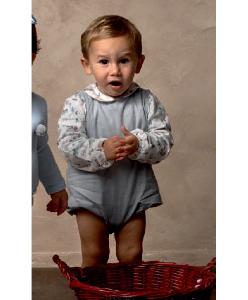 Conjunto Niño Pelele Micro Pana y Camisa