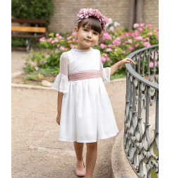 Vestido Cinturón Tul Maquillaje-Coco Ceremonia