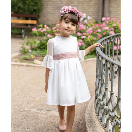 Vestido Cinturón Tul Maquillaje-Coco Ceremonia