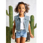 Pantalón corto vaquero básico niña tejano claro-Mayoral