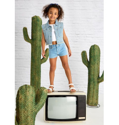 Pantalón corto vaquero básico niña tejano claro-Mayoral