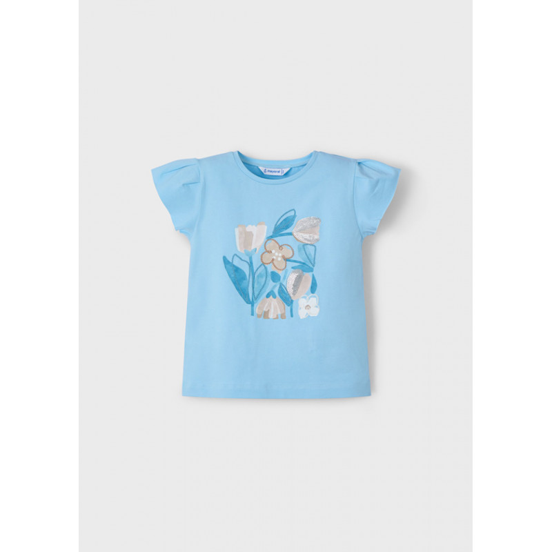 Camiseta dibujo niña cielo-Mayoral