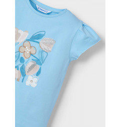 Camiseta dibujo niña cielo-Mayoral