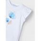 Conjunto camiseta flor relieve y falda pantalón estampada niña-Mayoral