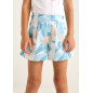 Conjunto camiseta flor relieve y falda pantalón estampada niña-Mayoral