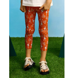 Conjunto legging tobillero y camiseta estampado niña paprika-Mayoral
