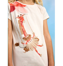 Conjunto legging tobillero y camiseta estampado niña paprika-Mayoral