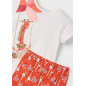 Conjunto legging tobillero y camiseta estampado niña paprika-Mayoral