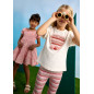Conjunto legging acampanado y camiseta niña salmón-Mayoral