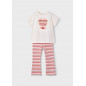 Conjunto legging acampanado y camiseta niña salmón-Mayoral