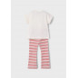 Conjunto legging acampanado y camiseta niña salmón-Mayoral