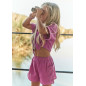 Conjunto pantalón corto perforado y blusa niña Orquidea-Mayoral