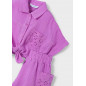 Conjunto pantalón corto perforado y blusa niña Orquidea-Mayoral