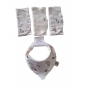 Set Babero Bandana Reversible + Tres Babitas Felicia-Todo Amor Baby