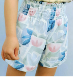 Pantalón corto flores geométricas niña Menta-Mayoral
