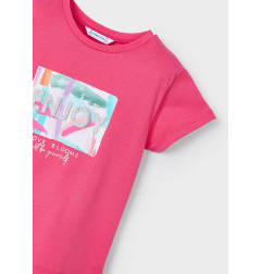 Camiseta estampada niña peonia-Mayoral