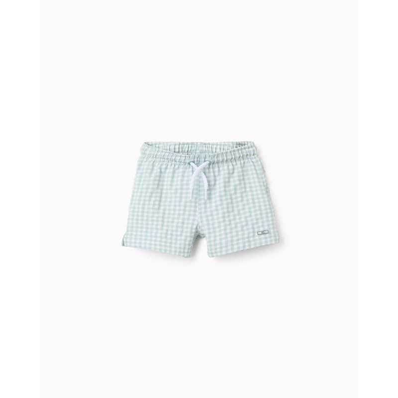 Bañador de bebé niño de cuadros vichy con cordón de ajuste-Zippy