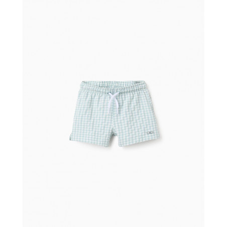 Bañador de bebé niño de cuadros vichy con cordón de ajuste-Zippy