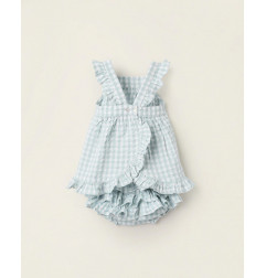 Vestido de bebé niña de cuadros vichy con braguita a juego-Zippy