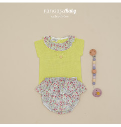 Conjunto Braguita + Jersey Flores Pistacho-Pangasa
