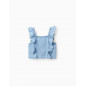 Top de Tirantes con Volantes para Niña, Azul-Zippy