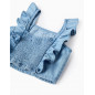 Top de Tirantes con Volantes para Niña, Azul-Zippy