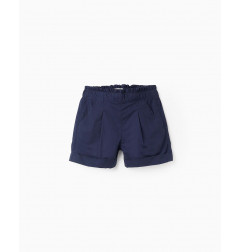 Short de niña de popelina con cintura elástica-Zippy