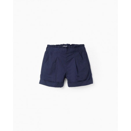 Short de niña de popelina con cintura elástica-Zippy