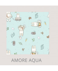 Set Babero Bandana Reversible+Tres Babitas Amore Aqua- Todo Amor Baby