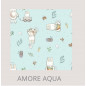 Set Babero Bandana Reversible+Tres Babitas Amore Aqua- Todo Amor Baby