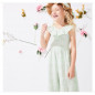 Mono de niña con volantes verde cuadros-Newness